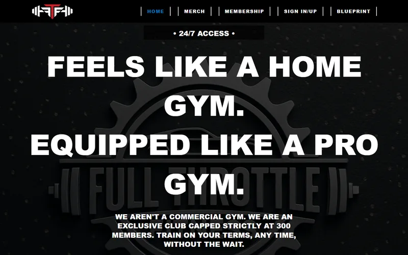 Full Throttle Fitness website